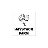 Personalized Rustic Hen Name Egg Love ラバースタンプ (インプリント)