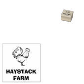 Personalized Rustic Hen Name Egg Love ラバースタンプ (押印)