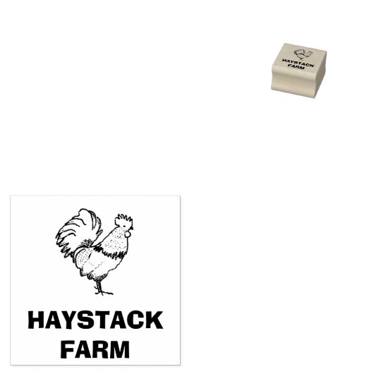 Personalized Rustic Hen Name Egg Love ラバースタンプ (押印)