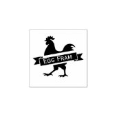 Personalized Rustic Hen Name Egg Love ラバースタンプ (インプリント)