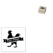 Personalized Rustic Hen Name Egg Love ラバースタンプ (押印)