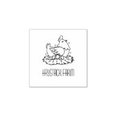 Personalized Rustic Hen Name Egg Love ラバースタンプ (インプリント)