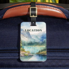 Personalized Rustic Mountain  ラゲッジタグ