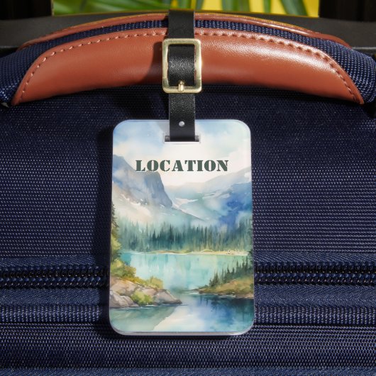 Personalized Rustic Mountain  ラゲッジタグ (正面インサイチュ2)