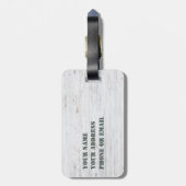 Personalized Rustic Mountain  ラゲッジタグ (裏面縦)