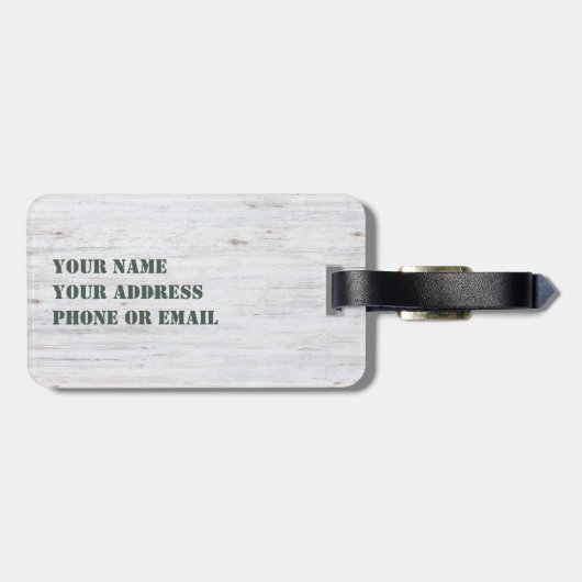 Personalized Rustic Mountain  ラゲッジタグ (裏面横)