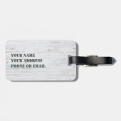 Personalized Rustic Mountain  ラゲッジタグ (裏面横)