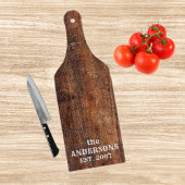 Personalized rustic old scratched wood カッティングボード