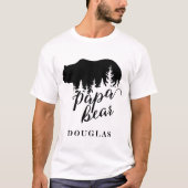 Personalized Rustic Papa Bear Tシャツ (正面)