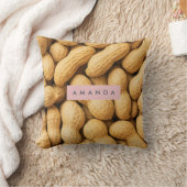 Personalized Rustic Peanut Snack Design クッション (ブランケット)