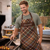 Personalized Rustic Tartan Plaid Cooking Grilling エプロン