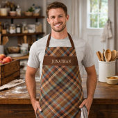 Personalized Rustic Tartan Plaid Cooking Grilling エプロン