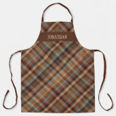 Personalized Rustic Tartan Plaid Cooking Grilling エプロン (正面)