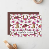 Personalized Rustic Wedding Note Card ノートカード (正面/裏面インサイチュ)