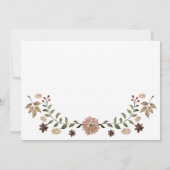 Personalized Rustic Woodland Botanical Note Cards 案内状 (裏面)