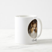 Personalized Sable Sheltie by My Side コーヒーマグカップ (正面右)