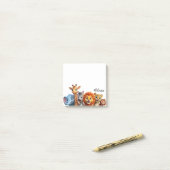 Personalized Safari Friends Jungle Sticky Notes ポストイット (デスク上)