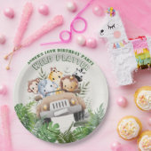 Personalized Safari Party Platter Jungle Birthday ペーパープレート (パーティー)