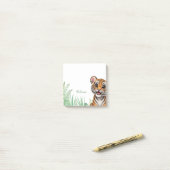 Personalized Safari Tiger Sticky Notes ポストイット (デスク上)