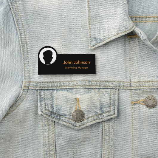 Personalized Safety-Pin Name Tag with Profile 名札 (インサイチュ)