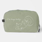 Personalized Sage Green Poodle Dog Mom Gift ドップキット (正面)