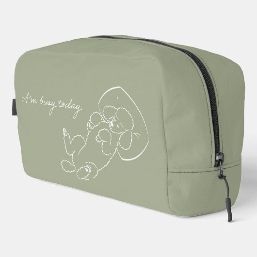 Personalized Sage Green Poodle Dog Mom Gift ドップキット (右コーナー)
