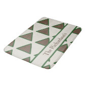 Personalized Sage Green Taupe Triangle Modern Chic バスマット (アングル)