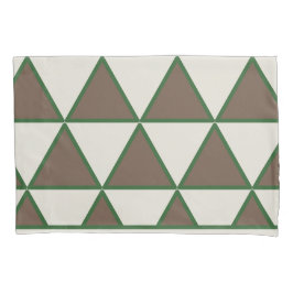 Personalized Sage Green Taupe Triangle Modern Chic 枕カバー