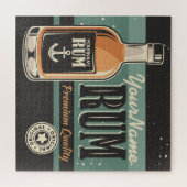 Personalized Sailor Rum Liquor Bottle Retro Sign  ジグソーパズル (横)