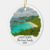Personalized Saint John Ornament, Virgin Islands セラミックオーナメント (左)