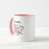 Personalized Samantha Nurse Life Mug マグカップ (正面左)