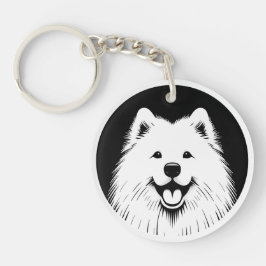 Personalized Samoyed Pop Art Super Cute キーホルダー