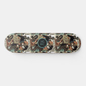 Personalized Samurai And Serpent Skateboard スケートボード (横)