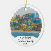 Personalized San Juan Ornament, Puerto Rico セラミックオーナメント (左)