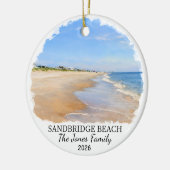 Personalized Sandbridge Beach Ornament, Custom Vir セラミックオーナメント (左)