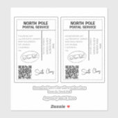 Personalized Santa Address Labels シール (シート)