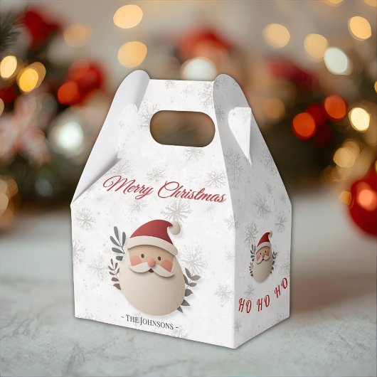 Personalized Santa Christmas – Holiday Favor Box フェイバーボックス