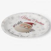 Personalized Santa Christmas Paper Plate ペーパープレート (アングル)