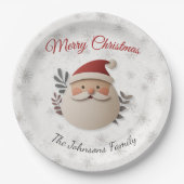 Personalized Santa Christmas Paper Plate ペーパープレート (正面)