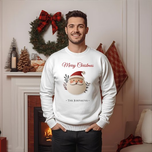 Personalized Santa Christmas Sweatshirt for Men スウェットシャツ