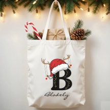 Personalized Santa Claus Tote for Mom or Grandma