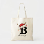 Personalized Santa Claus Tote for Mom or Grandma トートバッグ (正面)