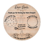 Personalized Santa Cookie Tray カッティングボード (正面)
