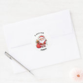 Personalized Santa Gift Label Sticker  Custom Name ラウンドシール (封筒)