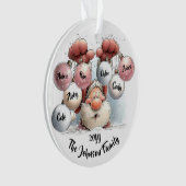 Personalized Santa in Snow Acrylic Ornament オーナメント (正面)