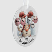 Personalized Santa in Snow Acrylic Ornament オーナメント (正面)