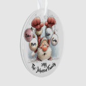 Personalized Santa in Snow Acrylic Ornament オーナメント (正面)