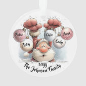 Personalized Santa in Snow Acrylic Ornament オーナメント (裏面)