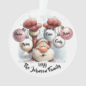 Personalized Santa in Snow Acrylic Ornament オーナメント (正面)