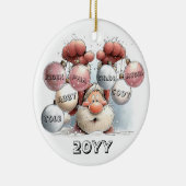 Personalized Santa in Snow Ceramic Ornament  セラミックオーナメント (右)